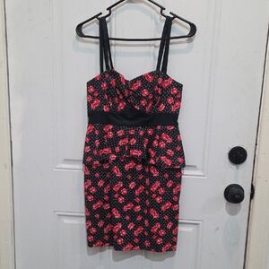 Hot Topic Dice Peplum Wiggle Dress